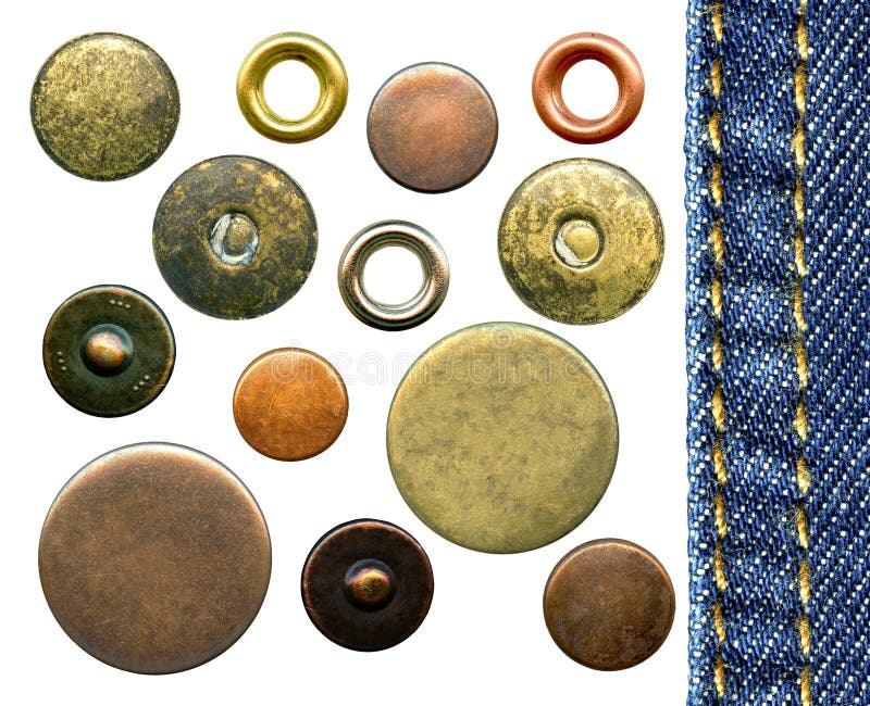 Les Boutons Et Les Rivets Des Jeans Image stock Image du personne