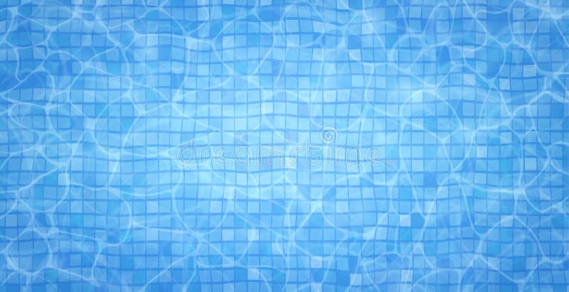Les caustiques du fond de piscine ondulent et coulent avec le fond de vagues Fond d'été comme le fond soit peut apprêter l'eau ut illustration de vecteur