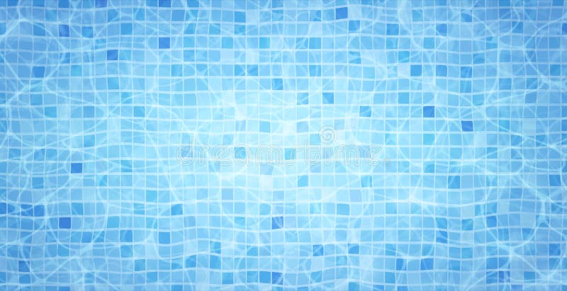 Les caustiques du fond de piscine ondulent et coulent avec le fond de vagues Fond d'été comme le fond soit peut apprêter l'eau ut illustration de vecteur