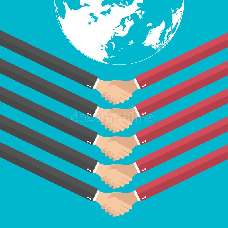 Les concepts d'affaires dans la conception plate pour le Web, travail d'équipe, commerce électronique, se serrent la main, vecteu illustration de vecteur Les concepts d'affaires dans la conception plate pour le Web, travail d'équipe, commerce électronique, se serrent la main, vecteu illustration de vecteur
