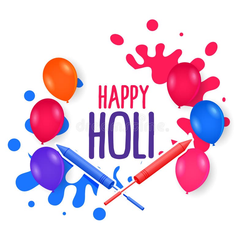 Les couleurs éclaboussent des ballons pour le festival heureux de holi illustration stock Les couleurs éclaboussent des ballons pour le festival heureux de holi illustration stock
