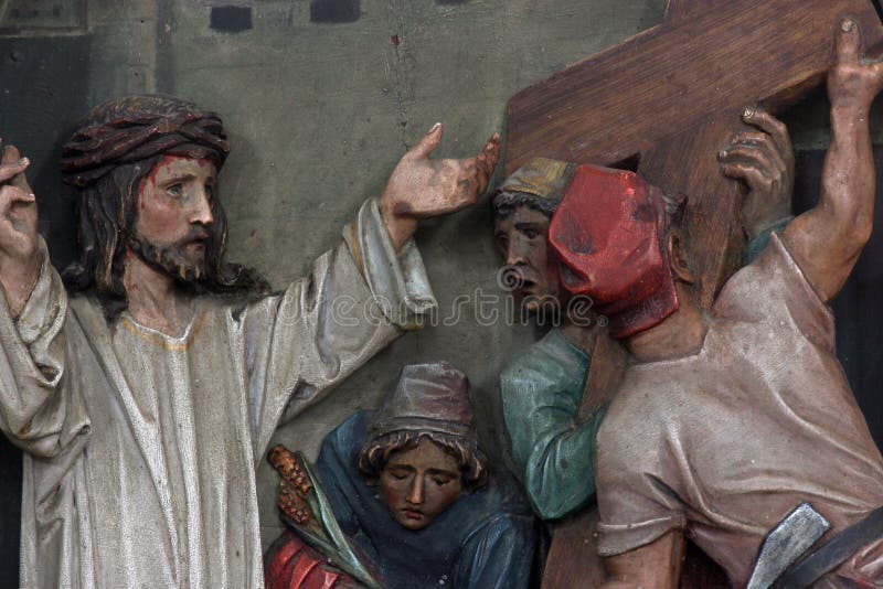2nd Stations of the Cross, Jesus is given his cross. 2nd Stations of the Cross, Jesus is given his cross.
