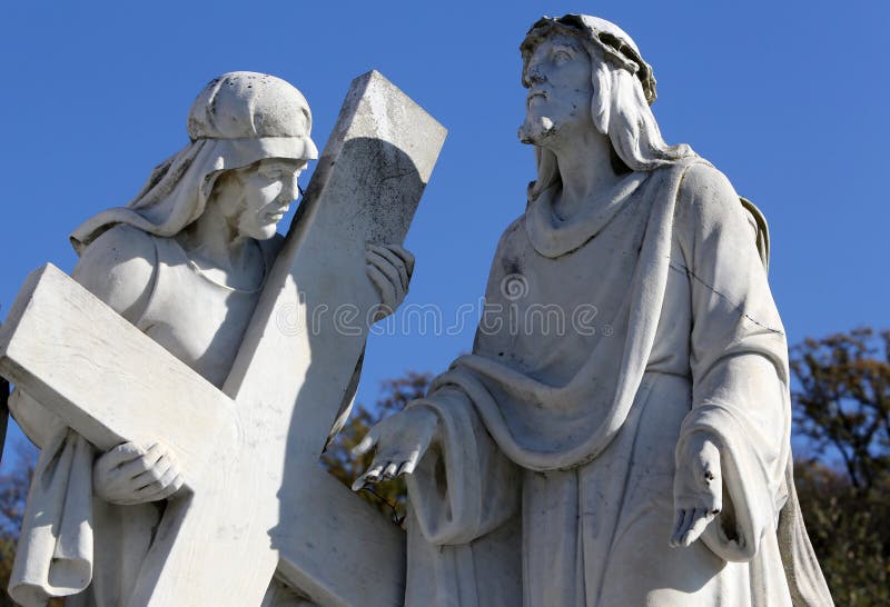 2nd Stations of the Cross, Jesus is given his cross, pilgrimage Sanctuary, Assumption of the Virgin Mary in Marija Bistrica, Croatia. 2nd Stations of the Cross, Jesus is given his cross, pilgrimage Sanctuary, Assumption of the Virgin Mary in Marija Bistrica, Croatia