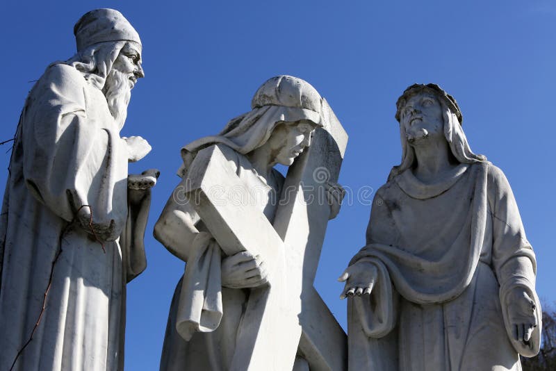 2nd Stations of the Cross, Jesus is given his cross, pilgrimage Sanctuary, Assumption of the Virgin Mary in Marija Bistrica, Croatia. 2nd Stations of the Cross, Jesus is given his cross, pilgrimage Sanctuary, Assumption of the Virgin Mary in Marija Bistrica, Croatia