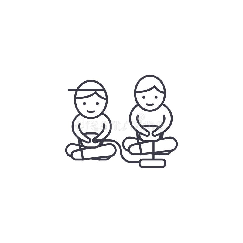 Les enfants jouant le vecteur de jeu d'ordinateur rayent l'icône, le signe, illustration sur le fond, courses editable illustration libre de droits Les enfants jouant le vecteur de jeu d'ordinateur rayent l'icône, le signe, illustration sur le fond, courses editable illustration libre de droits