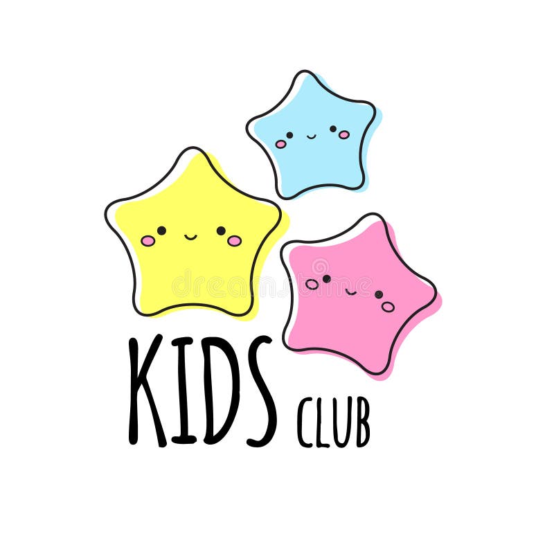 Les enfants matraquent le calibre de logo Trois ?toiles mignonnes Le signe, label pour des enfants con?oivent illustration de vecteur Les enfants matraquent le calibre de logo Trois ?toiles mignonnes Le signe, label pour des enfants con?oivent illustration de vecteur