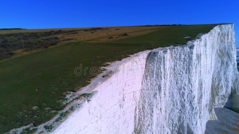 Les falaises blanches de sept soeurs d'en haut