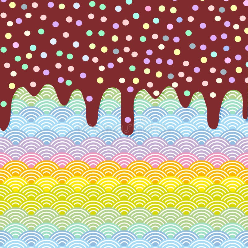 Les gaufres d'arc-en-ciel avec la crème au chocolat débordante et arrose le fond pour votre texte Jaune orange rouge de modèle dr illustration libre de droits Les gaufres d'arc-en-ciel avec la crème au chocolat débordante et arrose le fond pour votre texte Jaune orange rouge de modèle dr illustration libre de droits