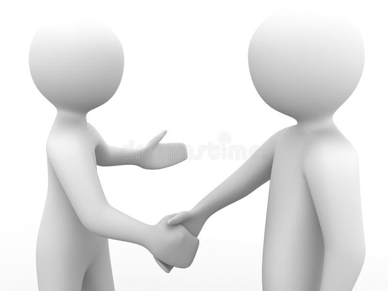 les gens 3d se serrant la main illustration libre de droits les gens 3d se serrant la main illustration libre de droits