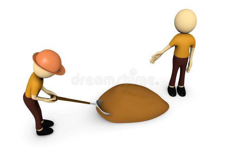 les gens 3d dans le travail illustration stock les gens 3d dans le travail illustration stock