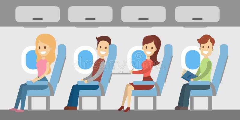Les gens dans l'avion illustration libre de droits Les gens dans l'avion illustration libre de droits