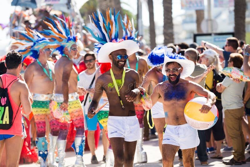 Les gens sur le Gay Pride, sitges, Espagne images libres de droits Les gens sur le Gay Pride, sitges, Espagne images libres de droits