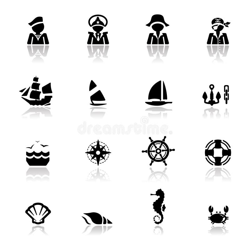 Les graphismes ont placé nautique illustration libre de droits Les graphismes ont placé nautique illustration libre de droits
