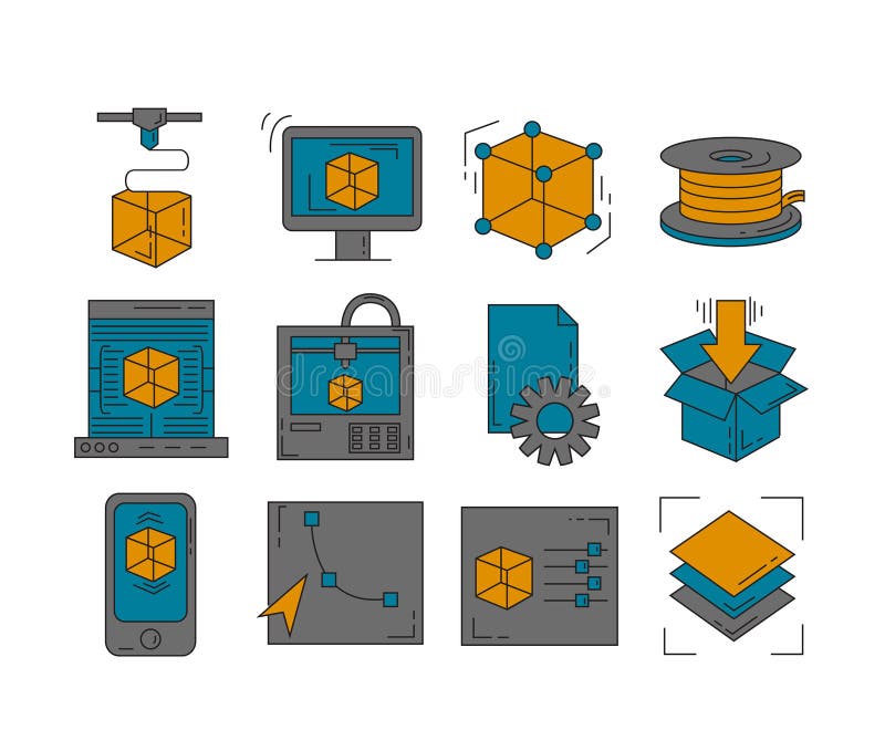 Les icônes placent - dirigez les icônes dans le style linéaire illustration stock Les icônes placent - dirigez les icônes dans le style linéaire illustration stock