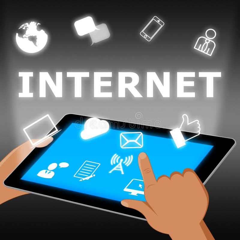 Les icônes d'Internet indique passer en revue l'illustration du Web 3d illustration libre de droits Les icônes d'Internet indique passer en revue l'illustration du Web 3d illustration libre de droits