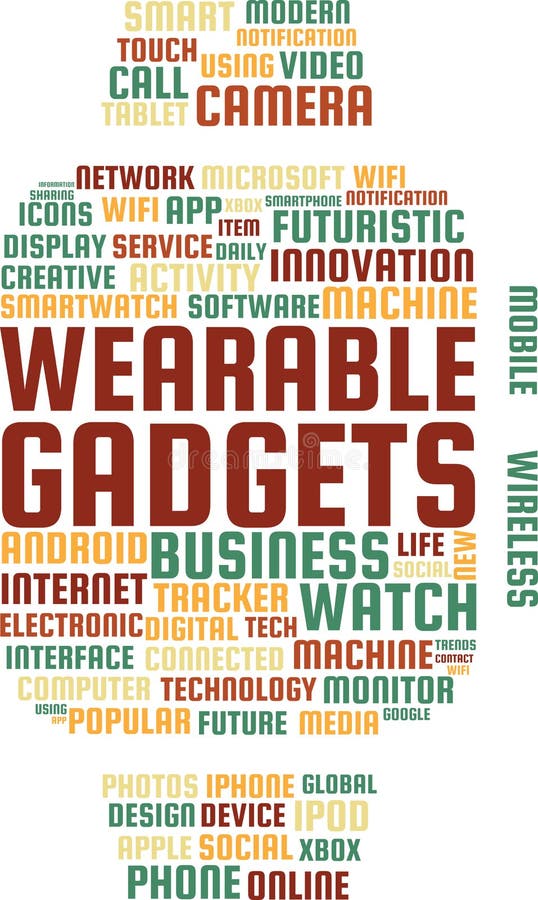 Les instruments portables expriment l'illustration des textes de nuage dans la forme d'un Smartwatch illustration libre de droits Les instruments portables expriment l'illustration des textes de nuage dans la forme d'un Smartwatch illustration libre de droits