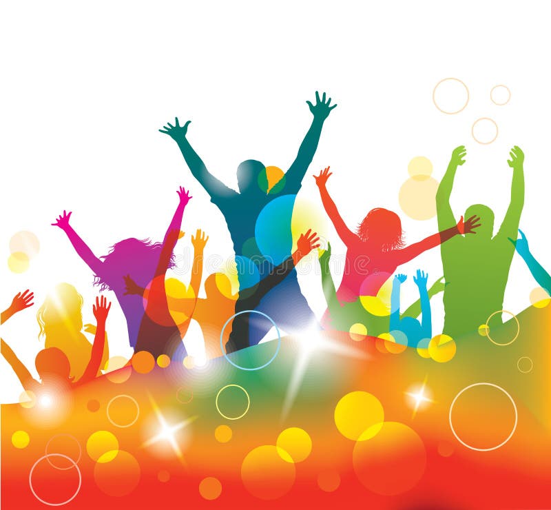 Jeunes gens à la fête illustration libre de droits