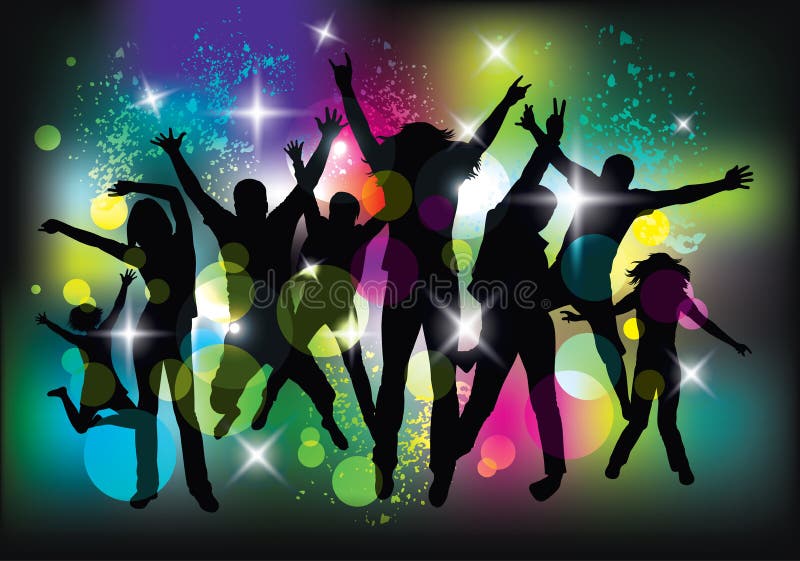 Jeunes gens à la fête illustration libre de droits
