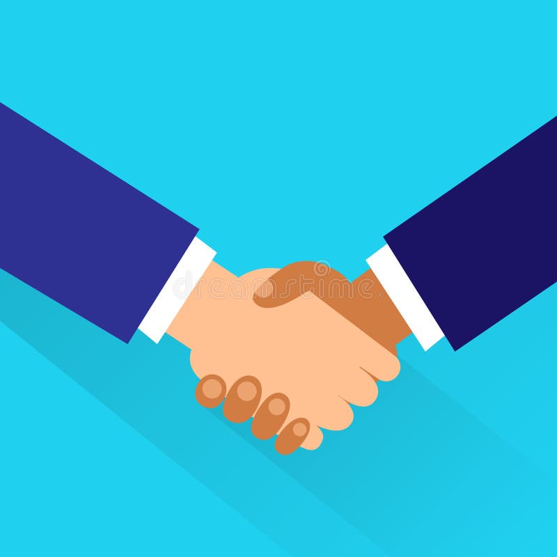 Les mains d'affaires de vecteur d'icône de poignée de main secouent à plat illustration libre de droits Les mains d'affaires de vecteur d'icône de poignée de main secouent à plat illustration libre de droits