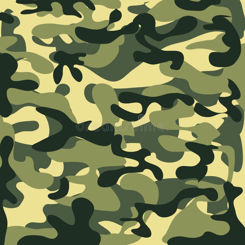 Les militaires sans couture classiques camouflent le modèle illustration stock Les militaires sans couture classiques camouflent le modèle illustration stock