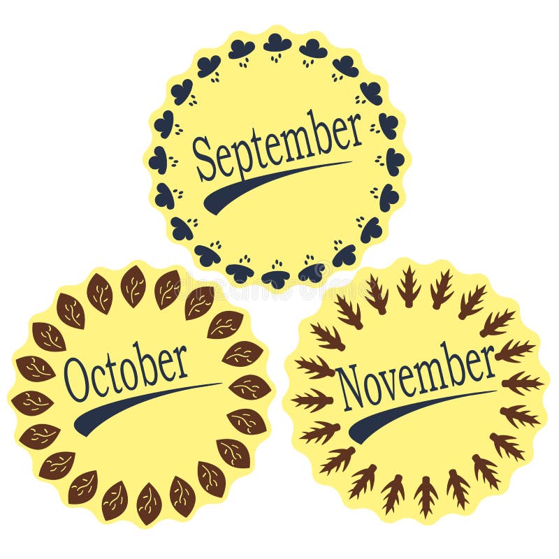 Les Mois De L Automne Illustration De Vecteur Illustration Du Octobre