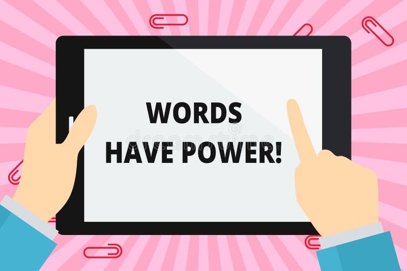 Les mots des textes d'écriture de Word ont la puissance Concept d'affaires pour car ils a la capacité d'aider à guérir le mal ou illustration stock Les mots des textes d'écriture de Word ont la puissance Concept d'affaires pour car ils a la capacité d'aider à guérir le mal ou illustration stock