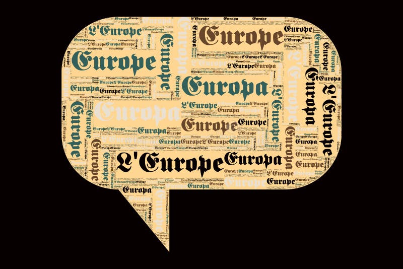 Les mots europa europe leeurope en tant que mot art mot nuage tag nuage dans différentes langues avec espace copie