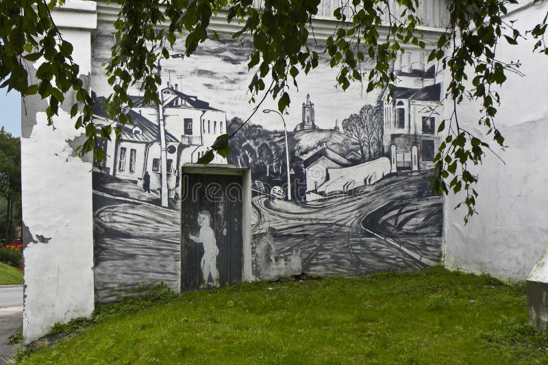 Les murs parlants de la ville de Borovsk (Russie) image stock Les murs parlants de la ville de Borovsk (Russie) image stock