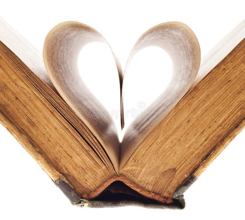 Heart of the book's pages. Heart of the book's pages