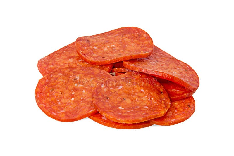 Les pepperoni de coupe photo stock. Image du saucisse 33078770