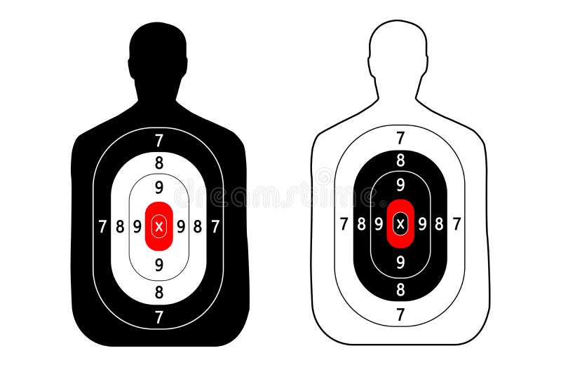 Les Personnes De Découpe De Cible Tir Vecteur Sport Illustration de Vecteur  - Illustration du revolver, retrait: 83721757