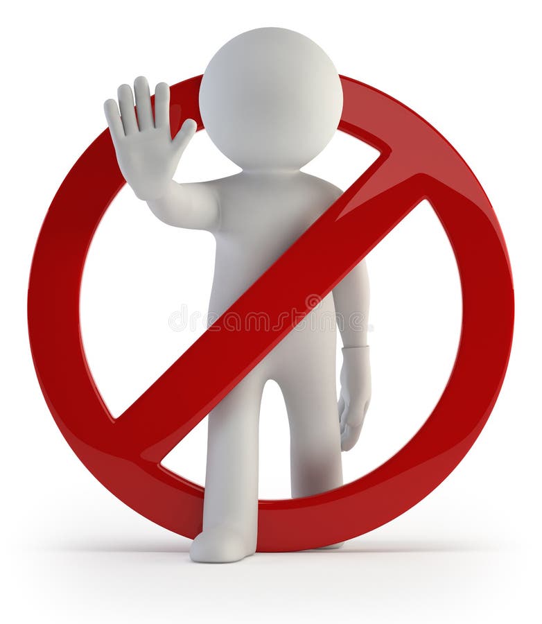 les petits gens 3d - ne la faites pas ! illustration libre de droits les petits gens 3d - ne la faites pas ! illustration libre de droits