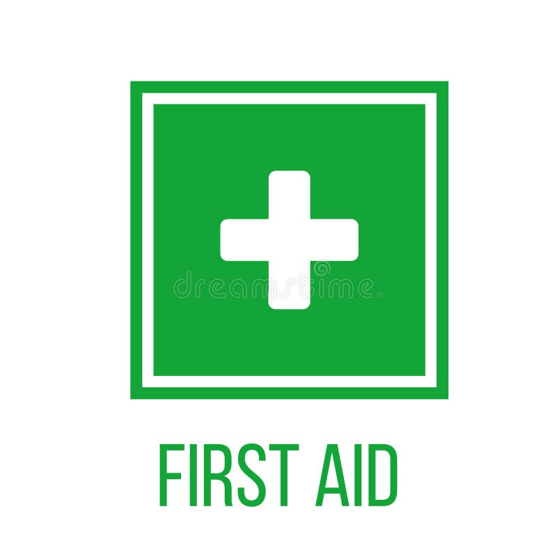 Les premiers secours verts signent dans la place ic?ne plate pour des applis, site Web, labels, signes, autocollants Illustration illustration libre de droits Les premiers secours verts signent dans la place ic?ne plate pour des applis, site Web, labels, signes, autocollants Illustration illustration libre de droits