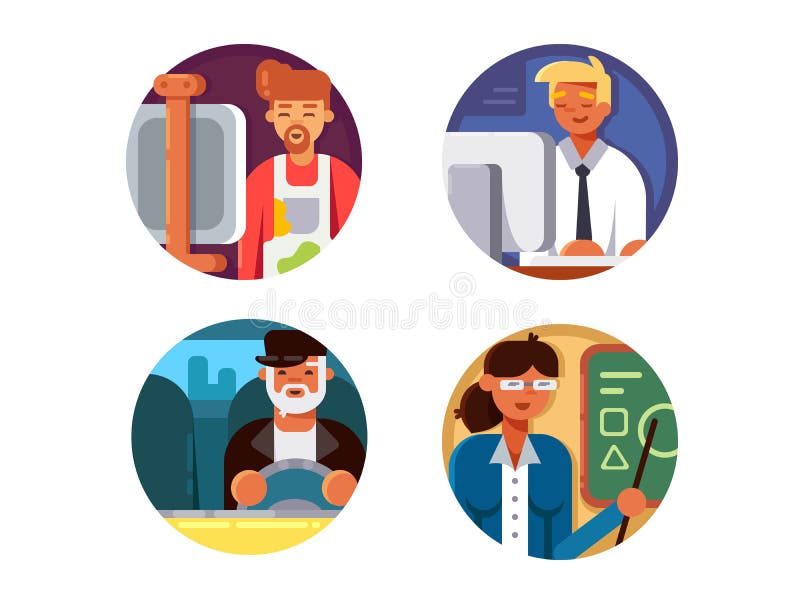 Les professions ont placé des icônes illustration libre de droits Les professions ont placé des icônes illustration libre de droits