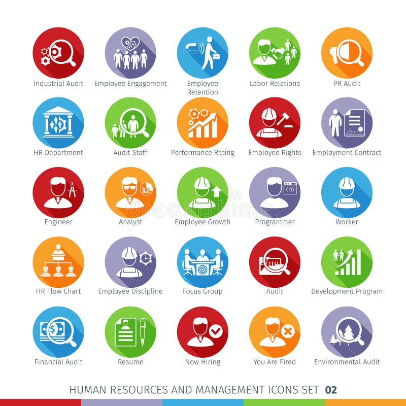 Les ressources humaines modernes ont placé 02 illustration de vecteur Les ressources humaines modernes ont placé 02 illustration de vecteur