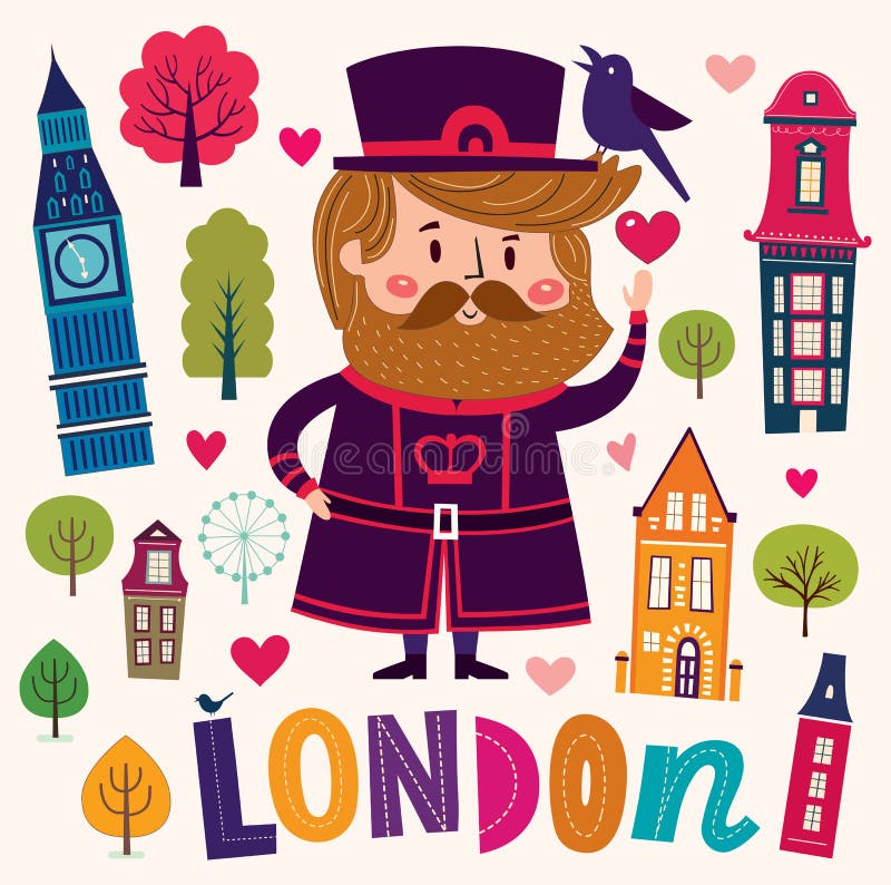 Illustration Avec Londres Grand Ben Illustration Stock - Illustration