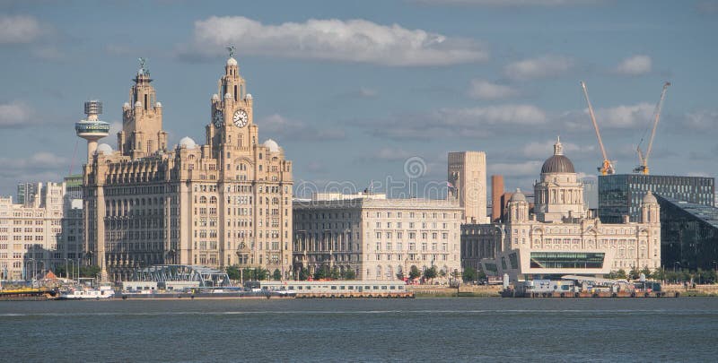 Les Trois Graces de Liverpool sur le front de mer historique sur le Mersey