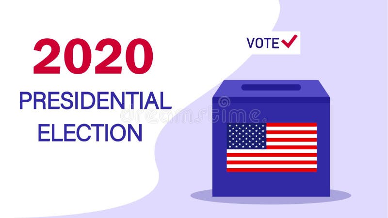 Les états-unis élection présidentielle 2020 3 novembre. Animation d'urnes de vote. Faites le choix et le vote. Élections président