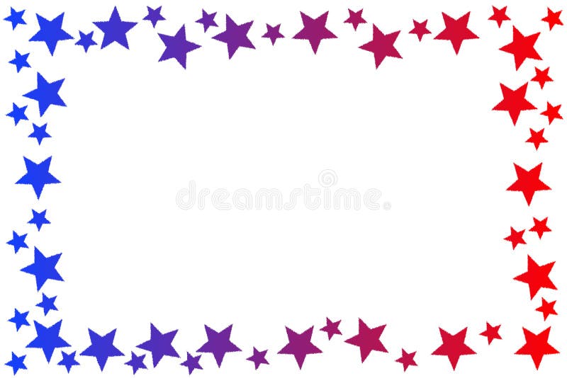 Les étoiles patriotiques encadrent le cadre illustration stock Les étoiles patriotiques encadrent le cadre illustration stock