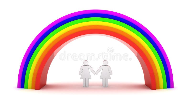 Lesbian couple vector illustration