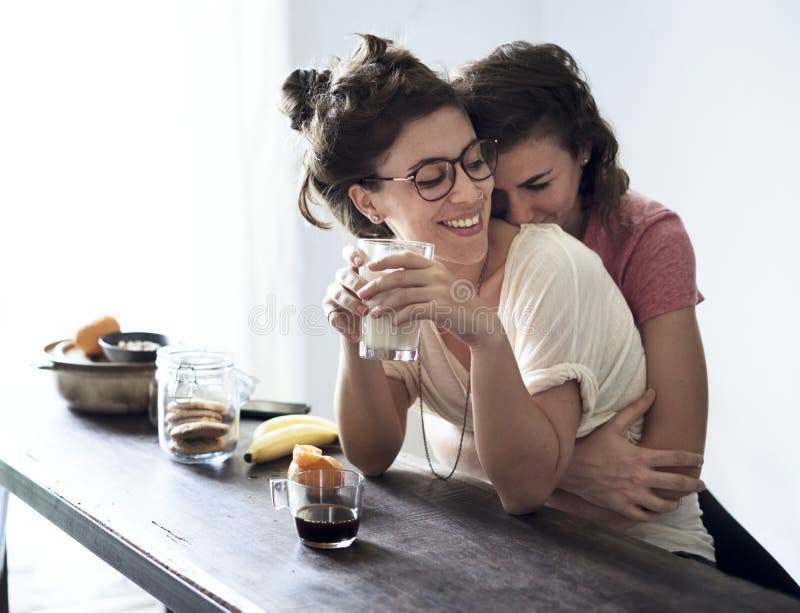 Lesbian Couple Hugging Stock Image Image Of Embrace 26833123