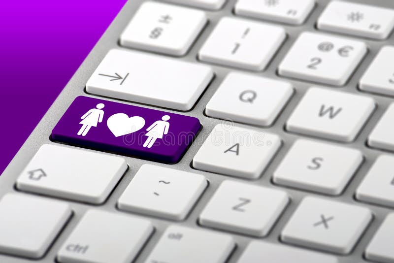 Lesbian Couple Symbol on a Keyboard royalty free stock photo