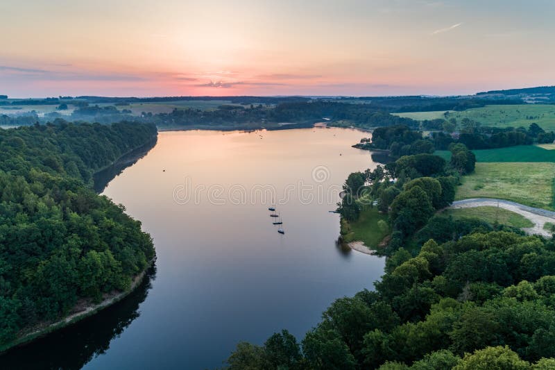 Lesnianskie Seevogelperspektive stockfoto Lesnianskie Seevogelperspektive stockfoto