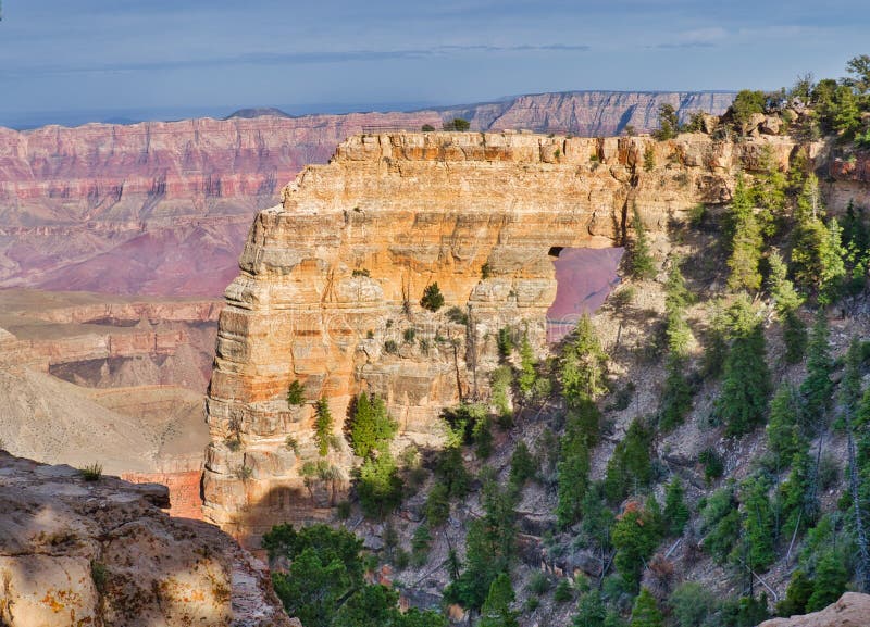 Angels Window at Grand Canyon North Rim in Arizona Stock Photo - Image ...