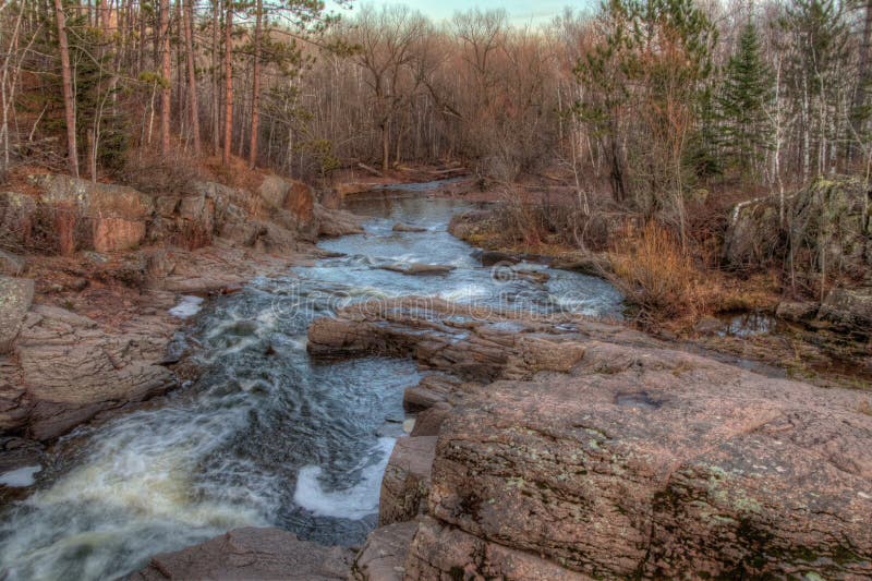 Lester Park is a Popular City Park in Duluth, Minnesota during a Stock