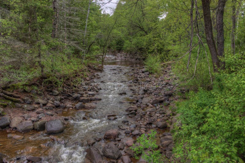 Lester Park is a Popular City Park in Duluth, Minnesota during a Stock