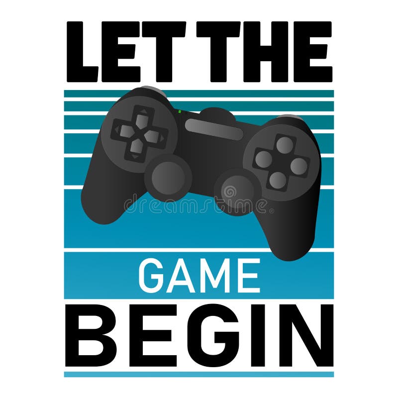 Let Game Begin Hand Drawn Lettering Stok Vektör (Telifsiz) 1447816685