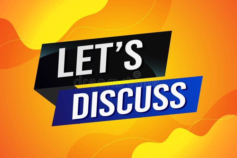 Let S Discuss Word Concept Vector Illustration Stock Illustration