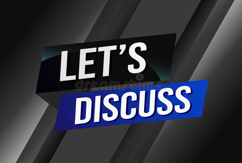 Let S Discuss Word Concept Vector Illustration Stock Illustration