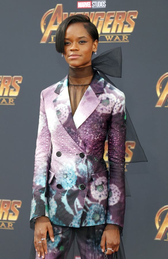 Letitia Wright at the premiere of Disney and Marvel`s `Avengers: Infinity War` held at the El Capitan Theatre in Hollywood, USA on April 23, 2018.